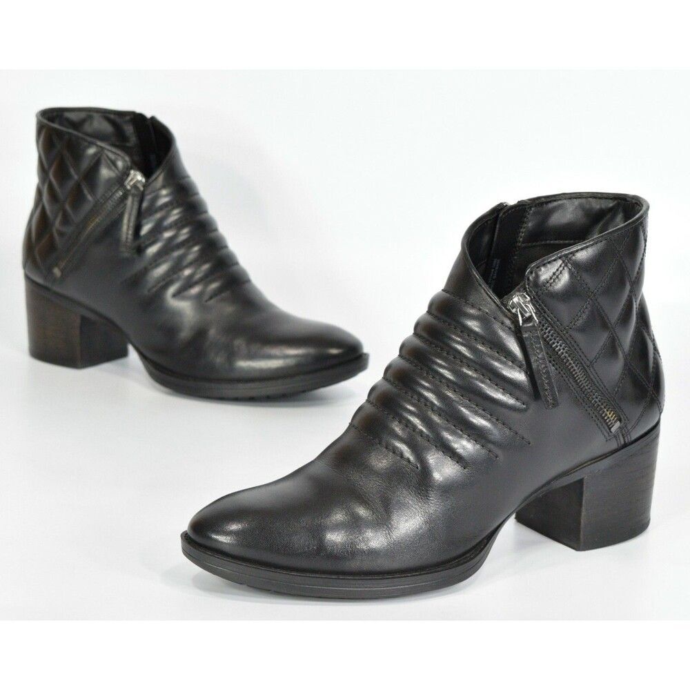 Clarks Narrative Movie Retro Black Booties Size 8.5 Black Asymmetrical Boots